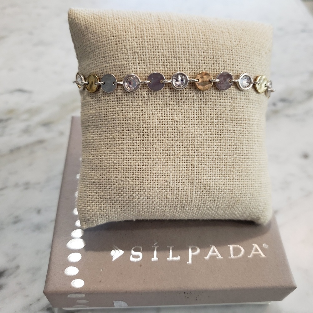 Silpada B3417 Crystal Link Bracelet NWT